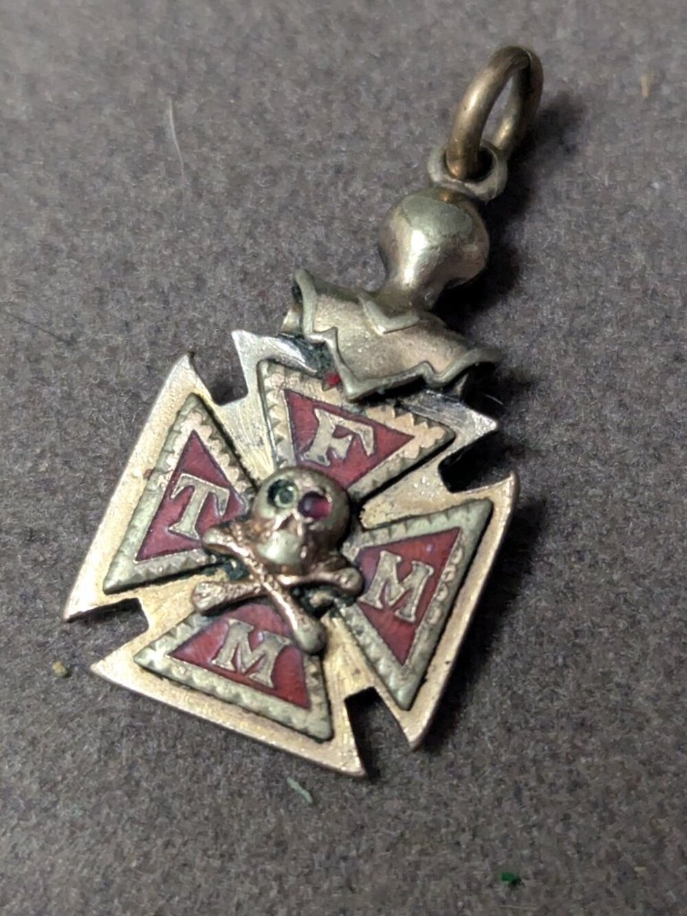 Vintage Knights Of Columbus Two-Sided Pendant